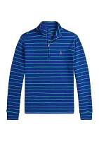 Boys 8-20 Striped Cotton 1/4 Zip Pullover