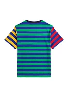 Boys - Striped Cotton Jersey T-Shirt