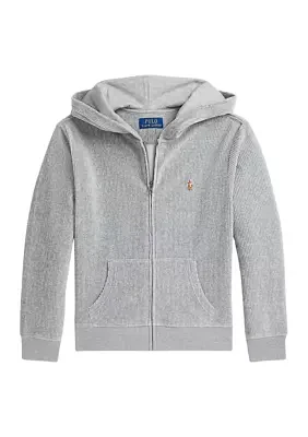 Boys 8-20 Knit Corduroy Full Zip Hoodie