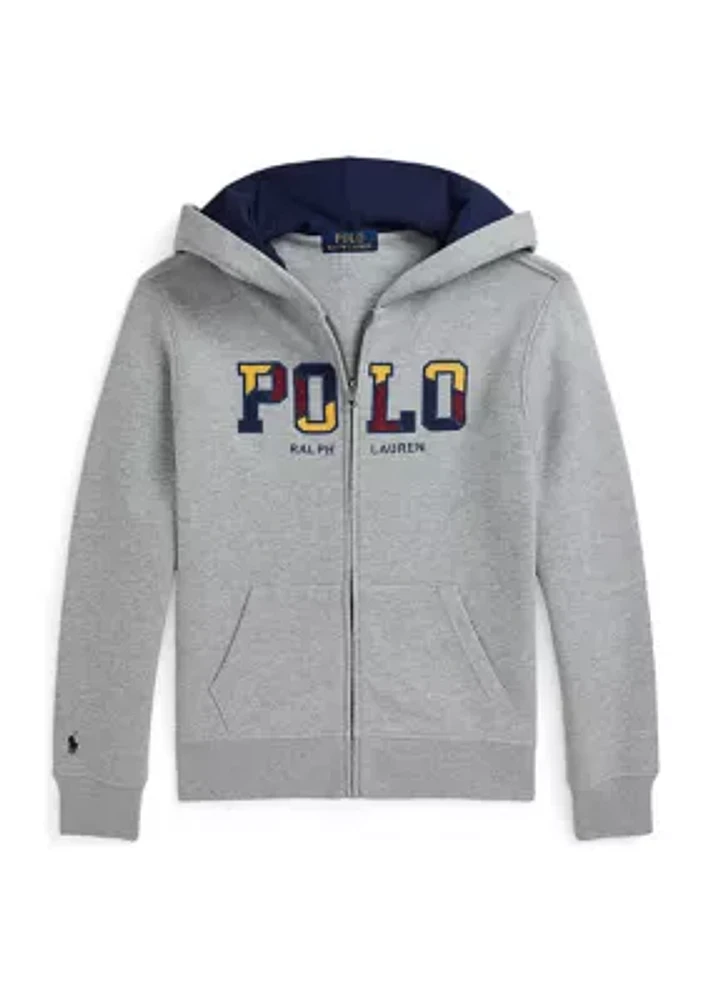 Boys 8-20 Corduroy-Logo Fleece Full-Zip Hoodie