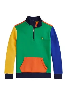 Boys 8-20 Color Blocked Double Knit Sweatshirt