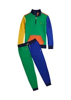 Boys - Color Blocked Double Knit Jogger Pants