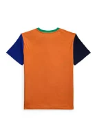 Boys - Color Blocked Cotton Jersey T-Shirt