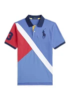 Boys - Big Pony Cotton Mesh Polo Shirt