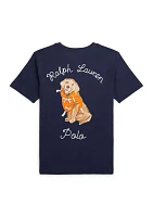 Boys 8-20 Dog Printed Cotton Jersey Pocket T-Shirt