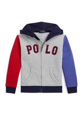 Boys 8-20 Baseball Logo Fleece Full Zip Hoodie