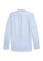 Boys 8-20 Striped Linen Shirt