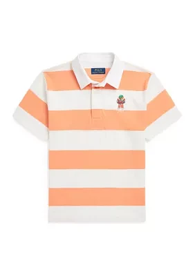 Boys 8-20 Polo Bear Short Sleeve Rugby Shirt