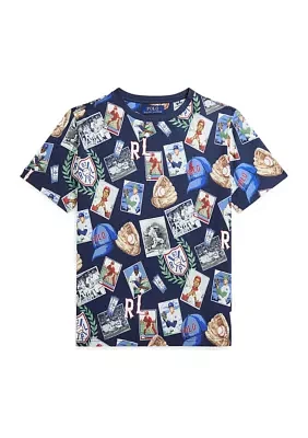 Boys  8-20 Baseball Printed Cotton Jersey T-Shirt