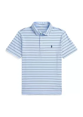 Boys 8-20 Striped Performance Jersey Polo Shirt