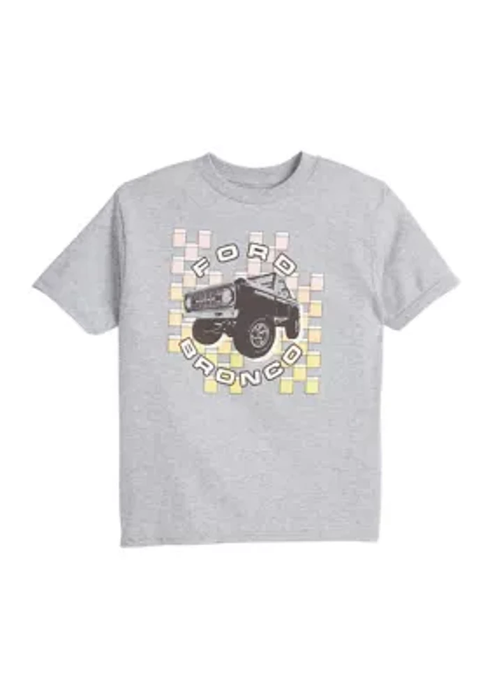 Boys 8-20 Checks Patterned Graphic T-Shirt