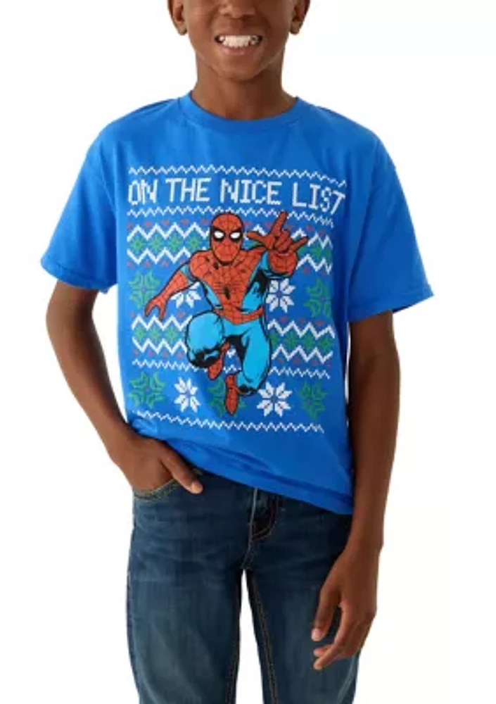 Boys 8-10 Spidey Nice List Graphic T-Shirt