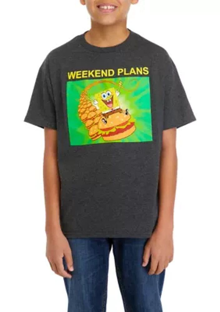 Boys 8-20 Weekend Plans Graphic T-Shirt