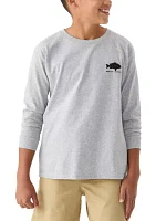 Boys 8-20 Long Sleeve Snappy Graphic T-Shirt