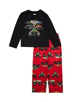 Boys 4-7 Monster Truck Pajama Set