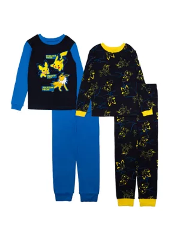 Boys 4-7 Electric Pika Pals Pajama Set