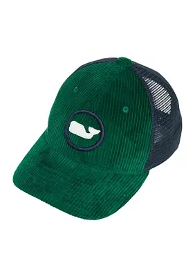 Boys Corduroy Whale Dot Trucker Hat