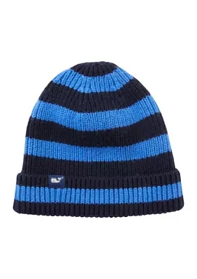 Boys Striped Knit Cuff Beanie