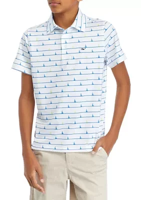 Boys 8-20 Printed Sankaty Polo Shirt