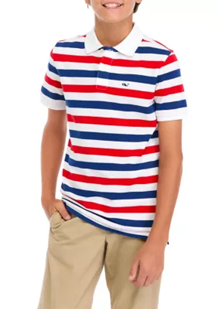 Boys 8-20 Heritage Stripe Piqué Polo Shirt