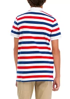 Boys 8-20 Heritage Stripe Piqué Polo Shirt