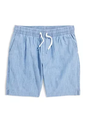 Boys 8-20 Pull On Chambray Shorts