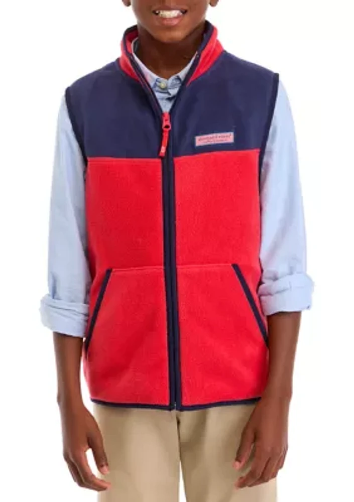 Boys 8-20 Harbor Fleece Zip Up Vest