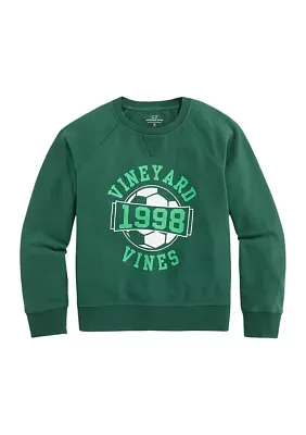 Boys 8-20 Graphic Crew Neck Pullover