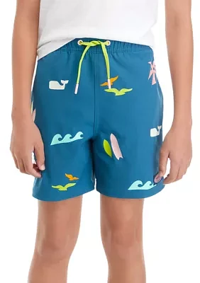 Boys 8-20 Printed Chappy Swim Trunks