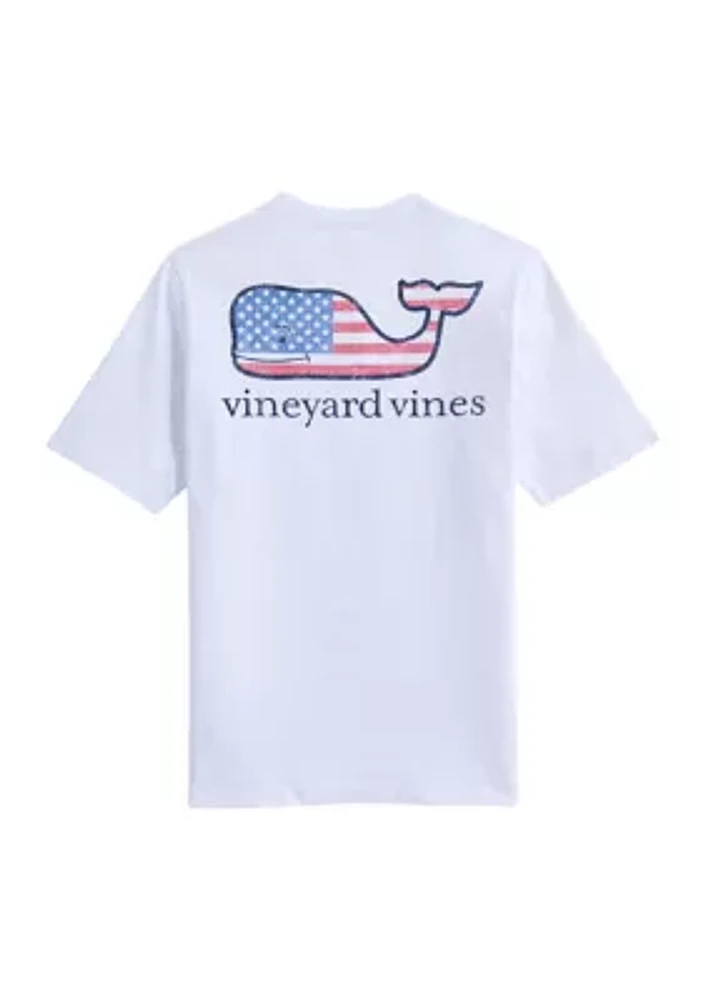 Boys 8-20 Flag Whale Short Sleeve T-Shirt