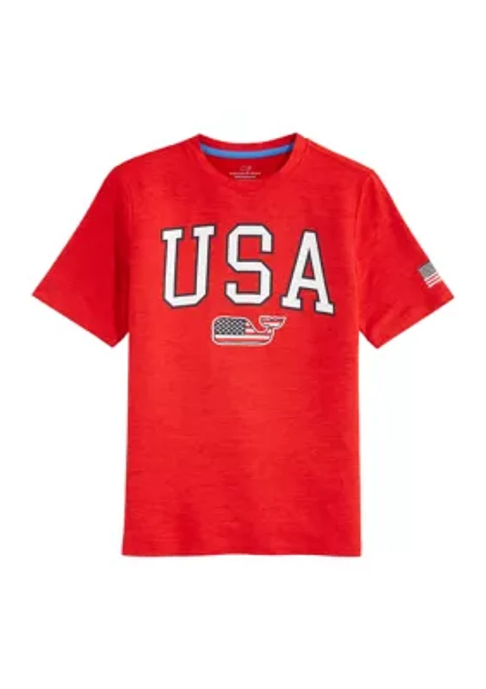 Boys 8-20 Short Sleeve USA Graphic T-Shirt