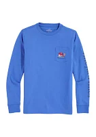 Boys 8-20 Santa Pond Hockey Whale Pocket T-Shirt