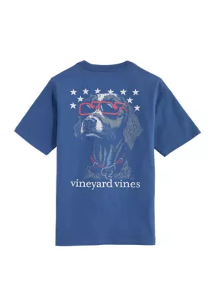 Boys 8-20 Americana Dog Short Sleeve Graphic T-Shirt