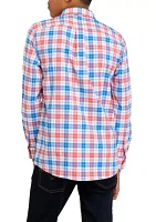 Boys 8-20 Plaid On the Go Nylon Shirt