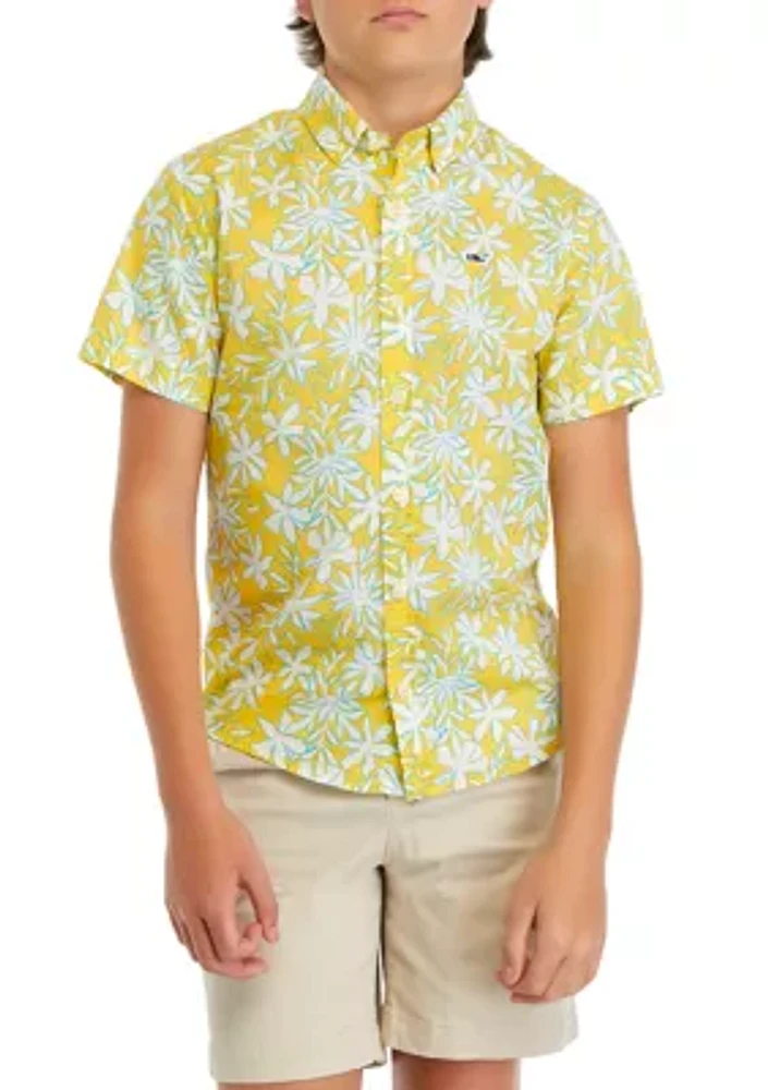 Boys 8-20 Printed Short Sleeve Shirt