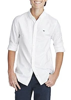 Boys 8-20 Solid Oxford Whale Shirt