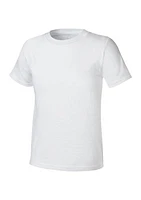 Boys Set of 5 White Crew Neck Undershirts