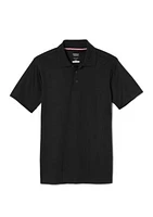 Boys Short Sleeve Stretch Moisture Wicking Polo Shirt