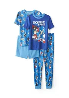 Boys 4-10 Sonic Printed Pajama Set