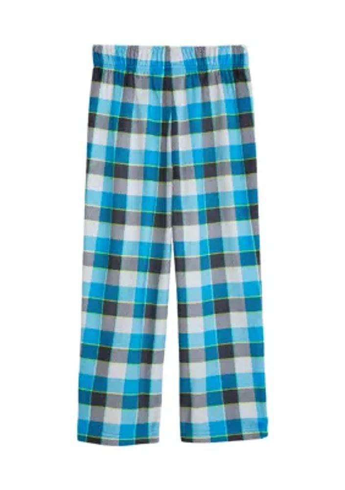 Boys Blue Plaid Pajama Pants