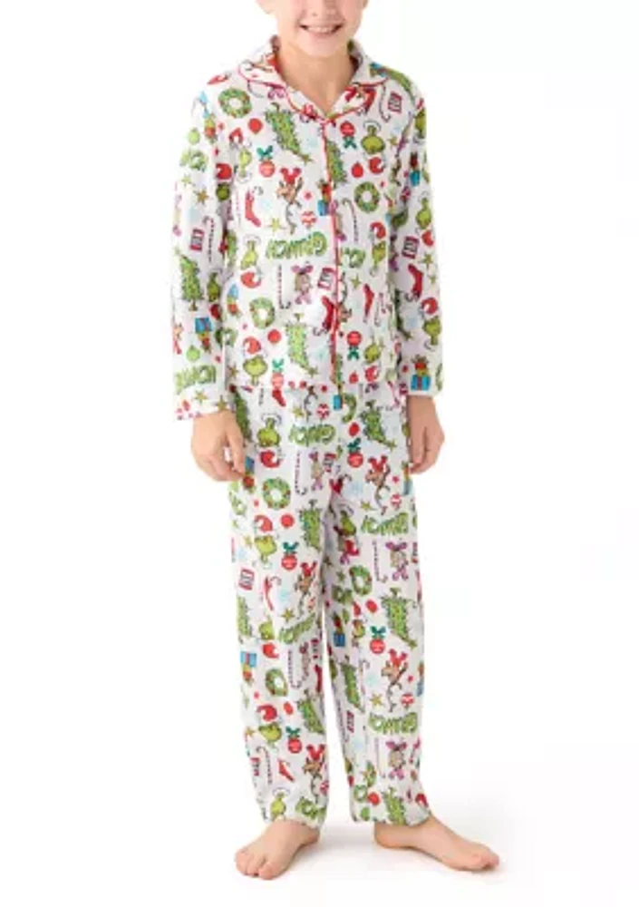 Boys 4-10 Grinch Coat Pajama Set