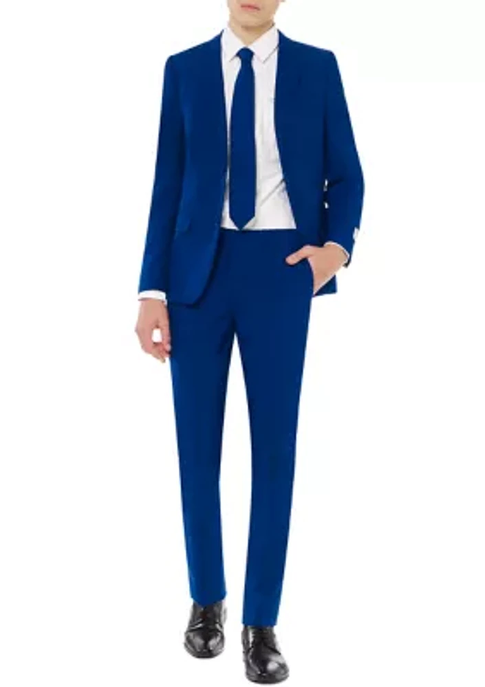 Boys 8-20 Navy Royale Solid Color Suit