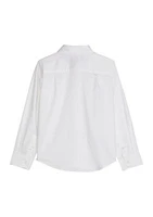 Boys 4-7 Woven Poplin Button Down Shirt