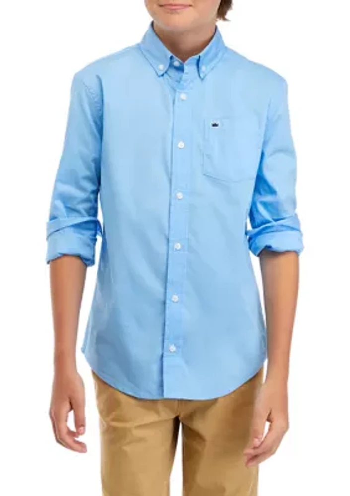 Boys 8-20 Woven Poplin Shirt