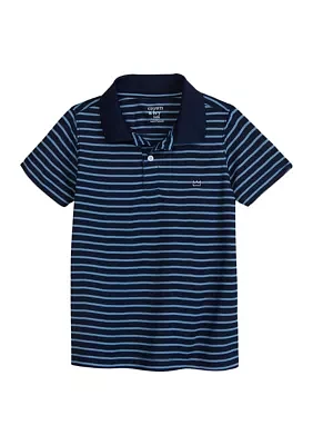 Boys 4-7 Short Sleeve Singe Stripe Performance Polo Shirt