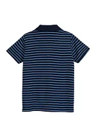 Boys 4-7 Short Sleeve Singe Stripe Performance Polo Shirt