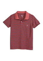 Boys 4-7 Short Sleeve Single Stripe Performance Polo Shirt