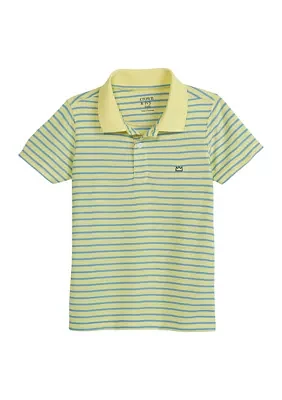 Boys 4-7 Short Sleeve Single Stripe Performance Polo Shirt