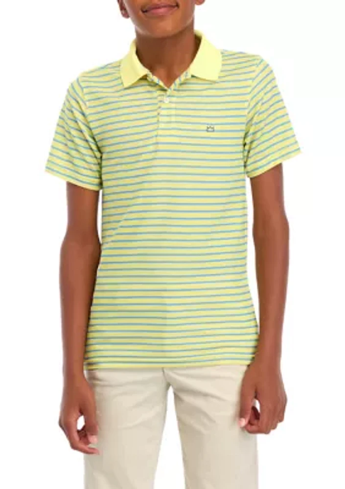 Boys 4-7 Short Sleeve Stripe Polo Shirt