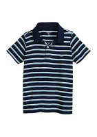 Boys 4-7 Short Sleeve Triple Stripe Performance Polo Shirt